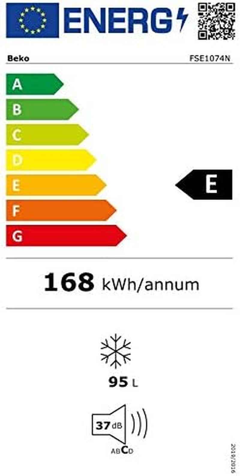 FSE1074N Congélateur Table Top - Pose Libre, Encastrable, 95L, 37 Db, Charnière De Porte Réversible, Blanc, Classe E