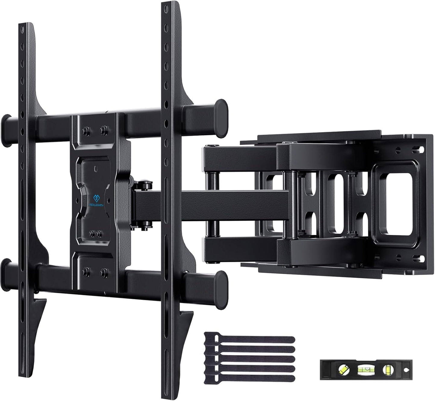 Support Mural TV, Pour 37-85 Pouces (94-216Cm) Tvs Jusqu'À 60Kg | Double Bras Robuste, Fixation TV Mural Orientable Et Inclinable 55 65 Pouces, Max VESA 600X400Mm