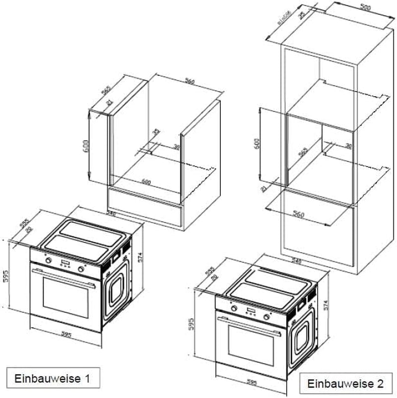 Respekta | Four Encastrable Autonome | DIGI 8 Black Steel