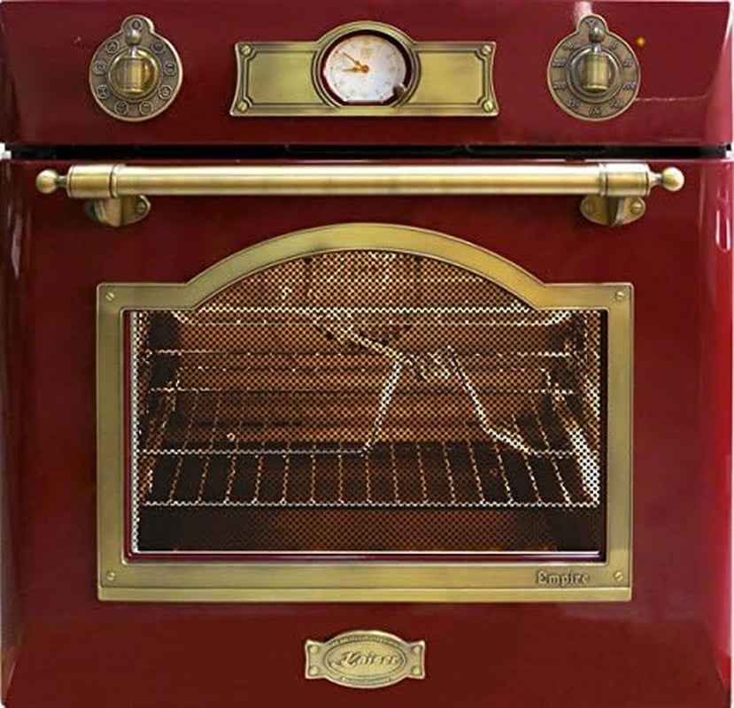 Kaiser Empire Four Électrique Encastrable 60 Cm, Autoportant, Bordeaux / Fabricant De Luxe Kaiser / 67 Litres / Four Encastré Avec Boutons De Commande, Poignées De Porte Et Moulures En Métal Solide / Four Encastré Avec Système De Nettoyage Par Catalyse /