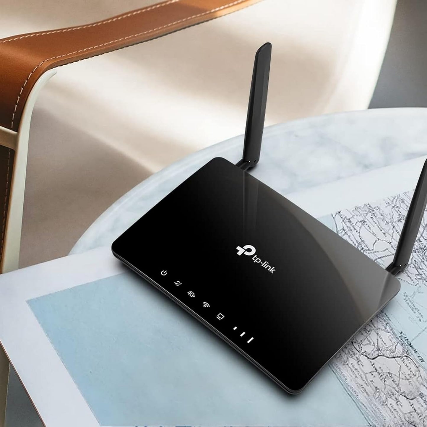 Routeur Archer MR550 4G+ Cat6 Jusqu'À 300 Mbps, Wi-Fi AC1200 Bi Bande, Port Gigabit LAN/WAN, MU-MIMO, Comptabilte Avec Toutes Nano SIM, Jusqu'À 64 Appareils, Onemesh