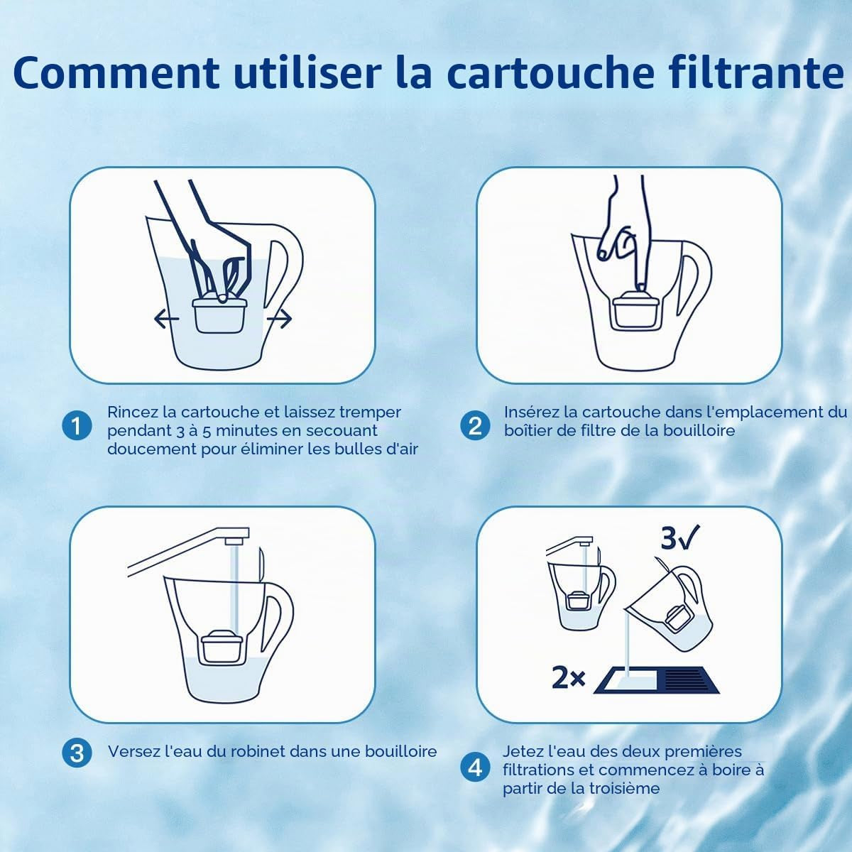 Filtre À Eau De Rechange Pour Bouilloire Brita® Marella® - Cartouches Filtrantes À Eau Compatibles Avec Maxtra+® plus Maxtra Pro® All-In-1, Réduit Les TDS, Les Impuretés (12)