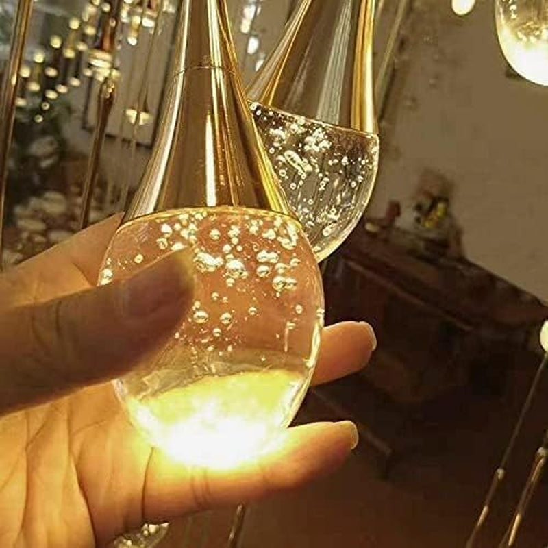 LED Lustre Escalier Moderne Goutte D'Eau Pendentif Éclairage Pour Villa Duplex Escalier Long Pendentif Lampe Cristal Villa Long Lustre Restaurant Lampe (Taille : 8 Lumières)