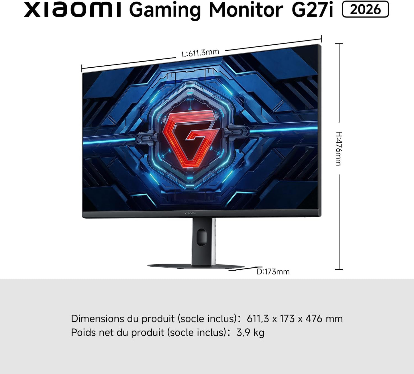 27 Pouces Gaming Moniteur, 200Hz1Ms Gtg,Freesync Premium P27FDA-RGGL | HDR 400, Fast IPS, 100% Srgb, 95% DCI-P3, ΔE < 2, Certification TÜV Faible Lumière Bleue (HDMI 2.0/DP 1.4)