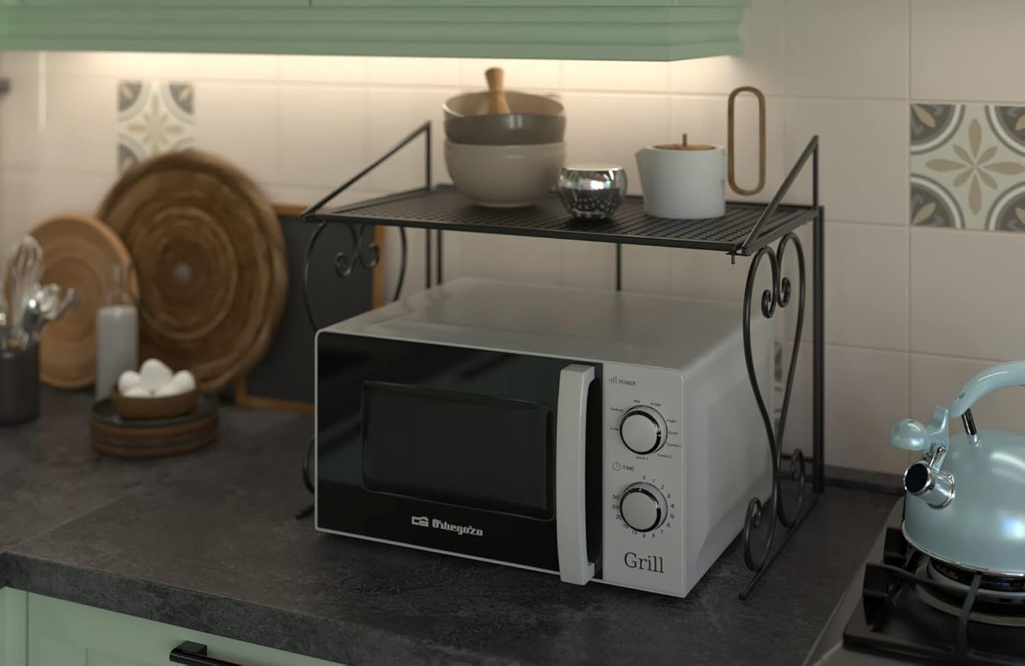Mig 2130 Four À Micro-Ondes Avec Grill, 20 L De Capacité, 5 Niveaux De Fonctionnement Et 3 Fonctions Combinées, Minuterie Jusqu’À 30 Min, 700-900 W, Blanc