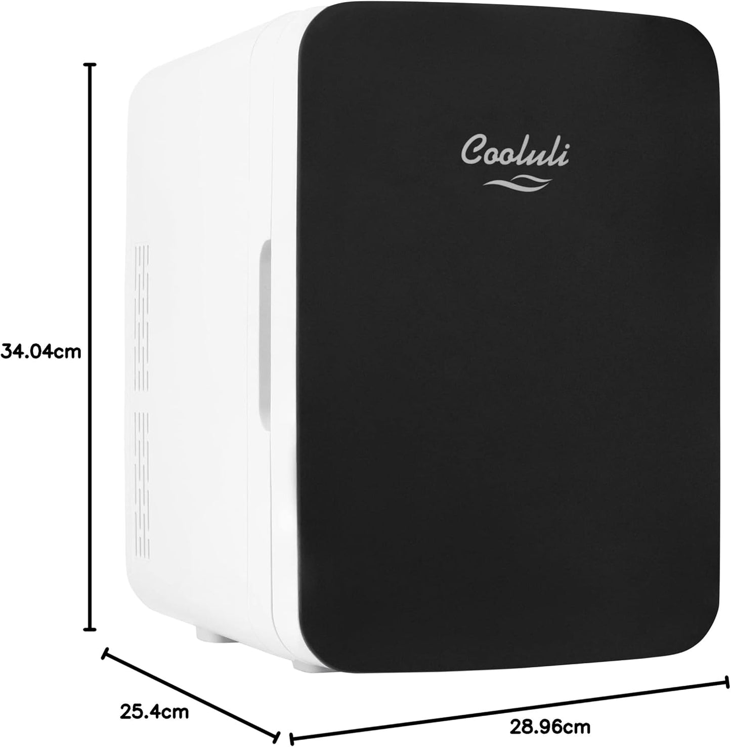 Cooluli Mini Réfrigérateur 10 L Pour Chambre À Coucher, Voiture, Bureau Et Dortoir Universitaire – Refroidisseur Portable Et Réchauffeur 12 V Pour Nourriture, Boissons, Soins De La Peau, Beauté Et