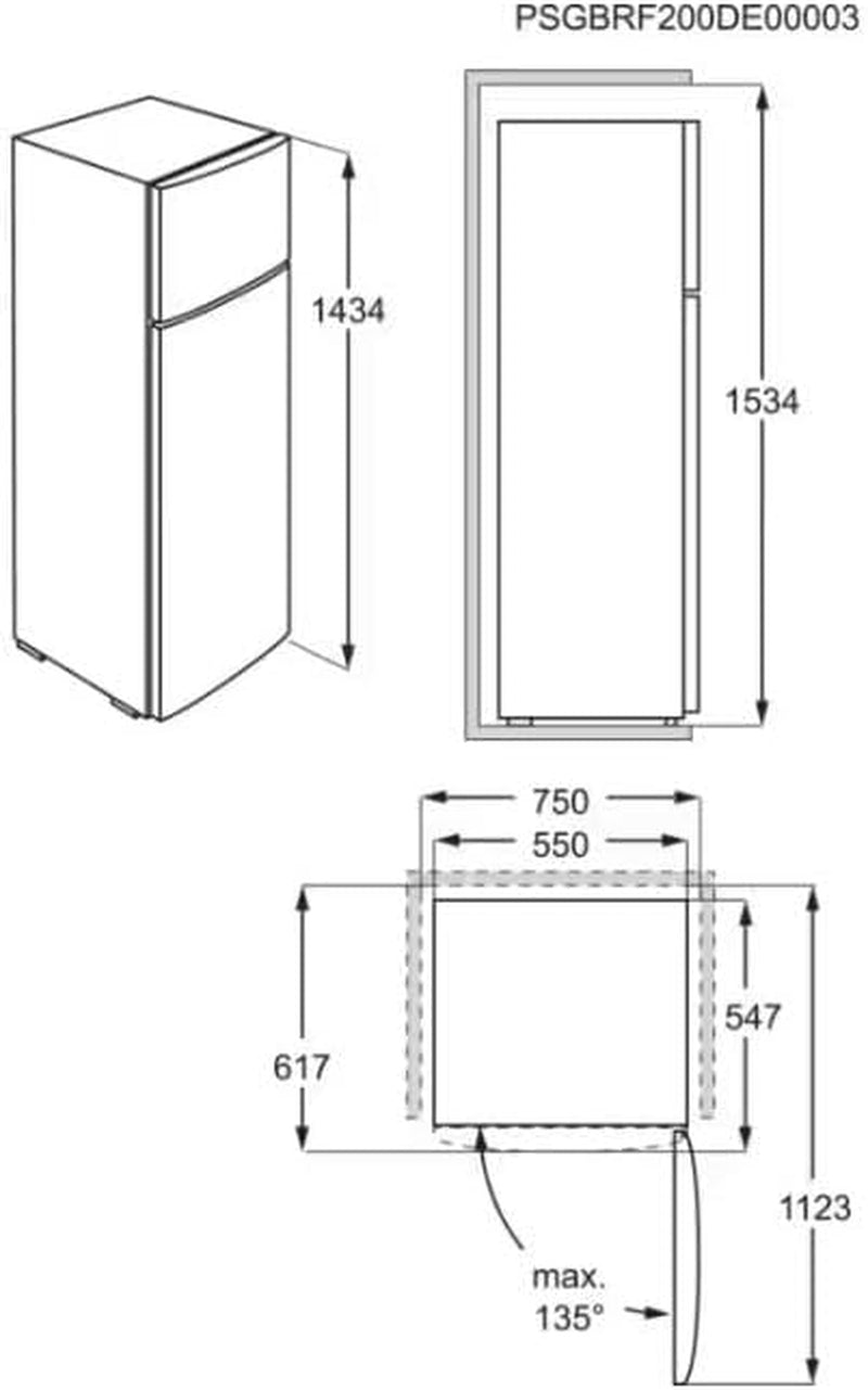 Réfrigérateur Combiné 55Cm 206L Argent - LTB1AE24U0