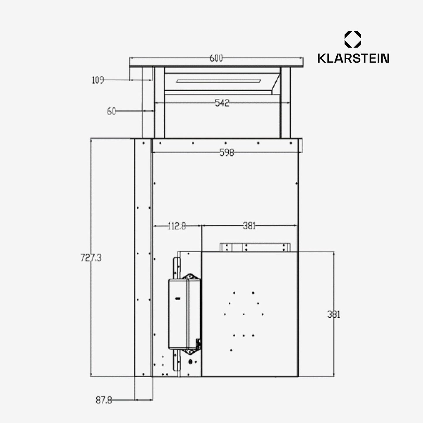 Hotte Aspiration Descendante 60 Cm, Hotte Aspirante Escamotable Évacuation/Air Recyclé Pour La Cuisine, Aspirante Silencieuse Sans Tuyau, Débit D'Air 713