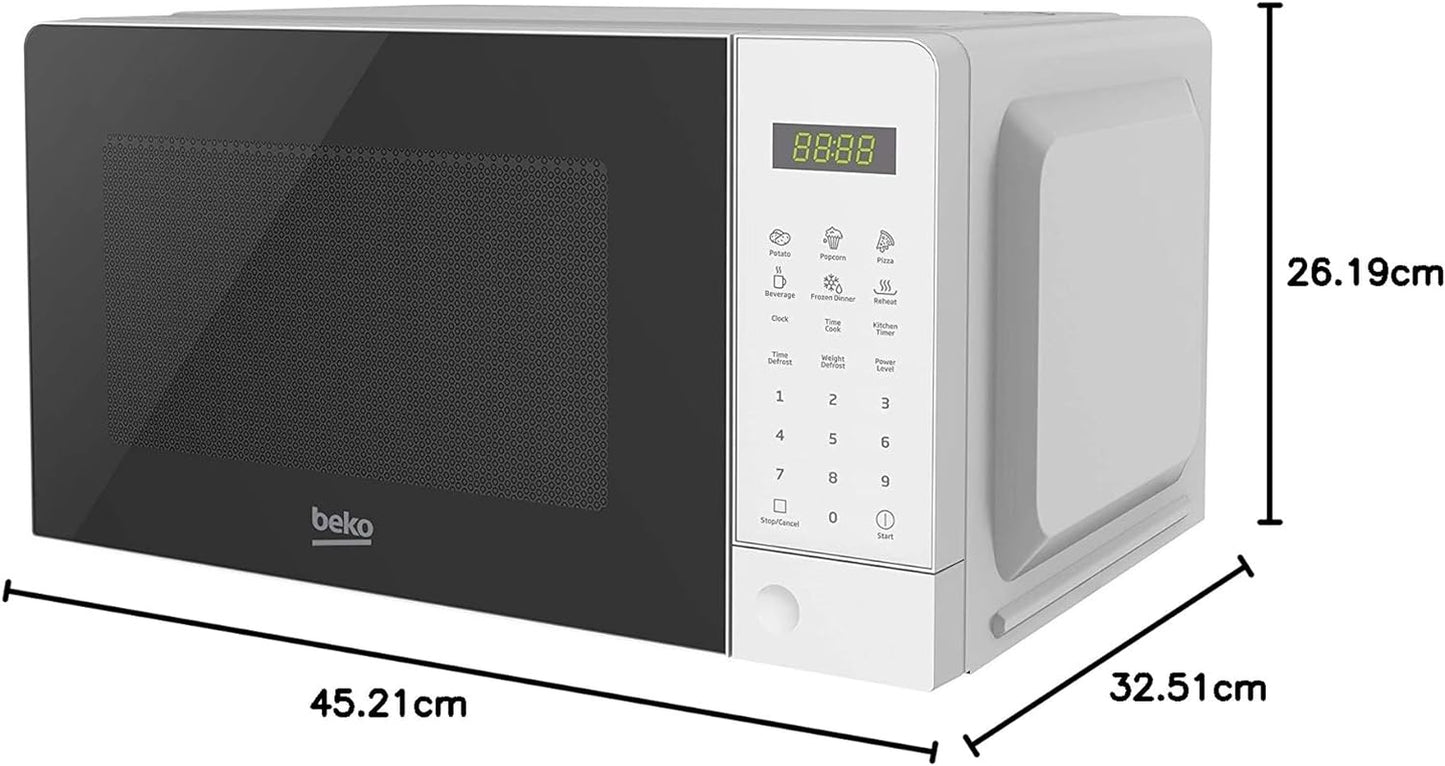 Beko Moc201103W Four À Micro-Ondes 20 L, Numérique, Blanc