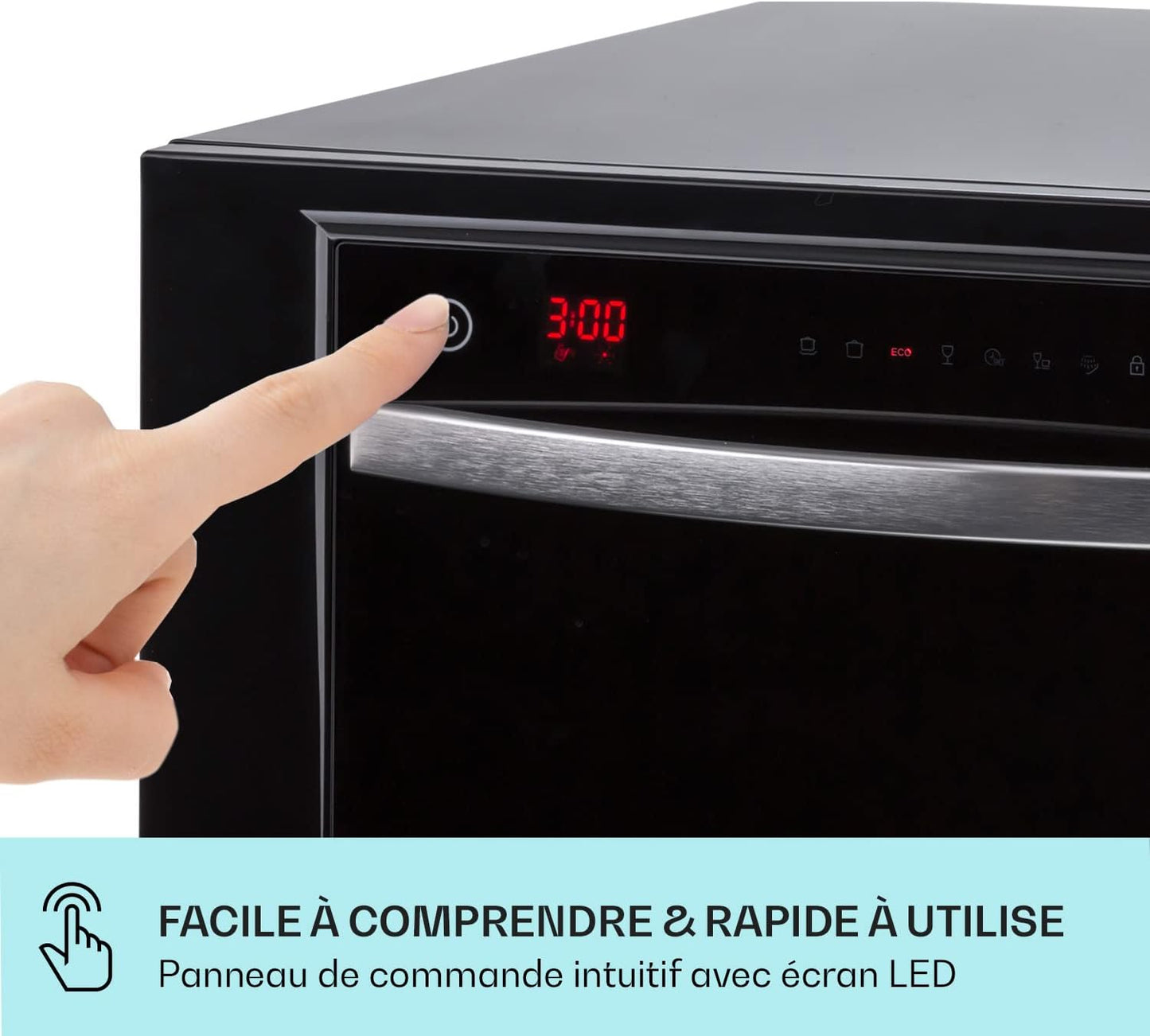 Mini Lave Vaisselle De 6 Couvert, Silencieux, 7 Programmes De Lavage, Petit Lave-Vaisselle De Table, Portable, Facile À Installer Pour La Maison Et Bureau