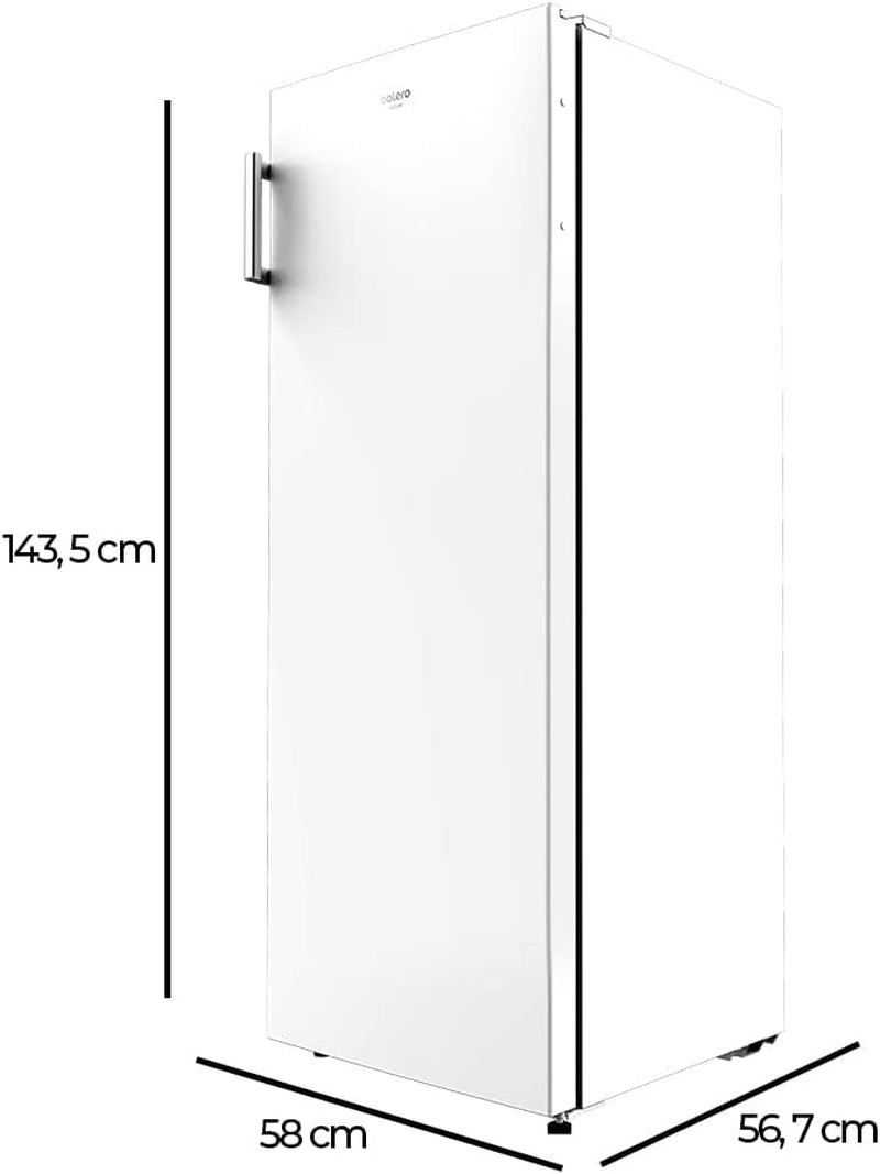 Réfrigérateur 1 Porte Bolero Coolmarket 1D 242 Blanc. 242 Litres, Hauteur 143,4 Cm, Économie D'Énergie, Fonction De Dégivrage Automatique