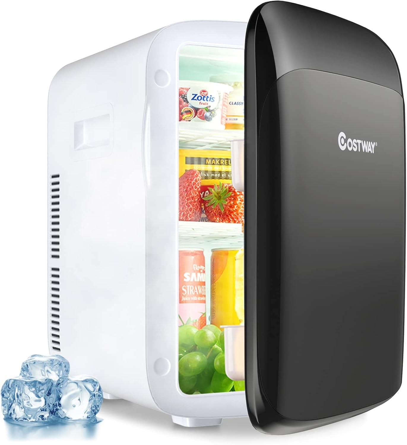 Mini Frigo 15L Mini Réfrigérateur 2 En 1 Fonction De Refroidissement Et De Chauffage, Température -3 ℃ ~ 50 ℃, Mini Frigo Portable 76 Kwh/An Pour Maison/Voiture (Noir)