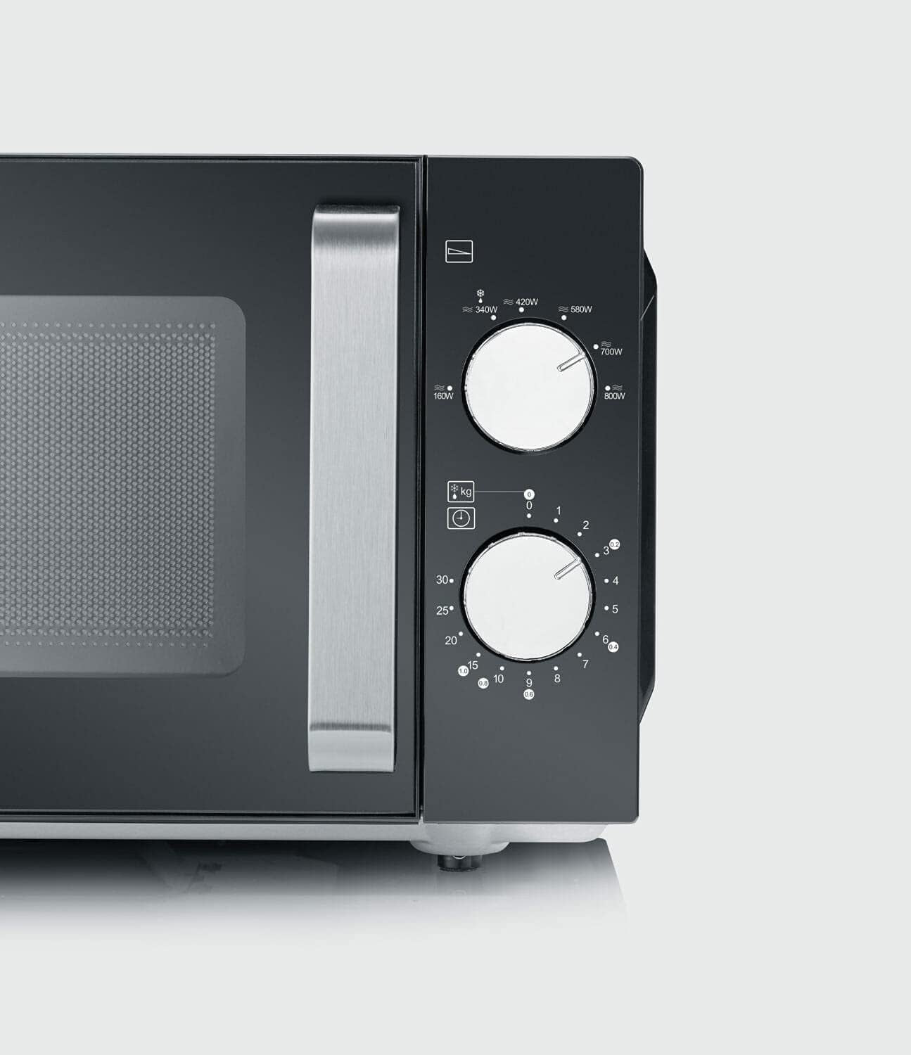 Four Micro-Ondes, 20 L, Jusqu’À 800 W, 6 Niveaux De Puissance, Fond Plat Céramique, Noir, MW7761