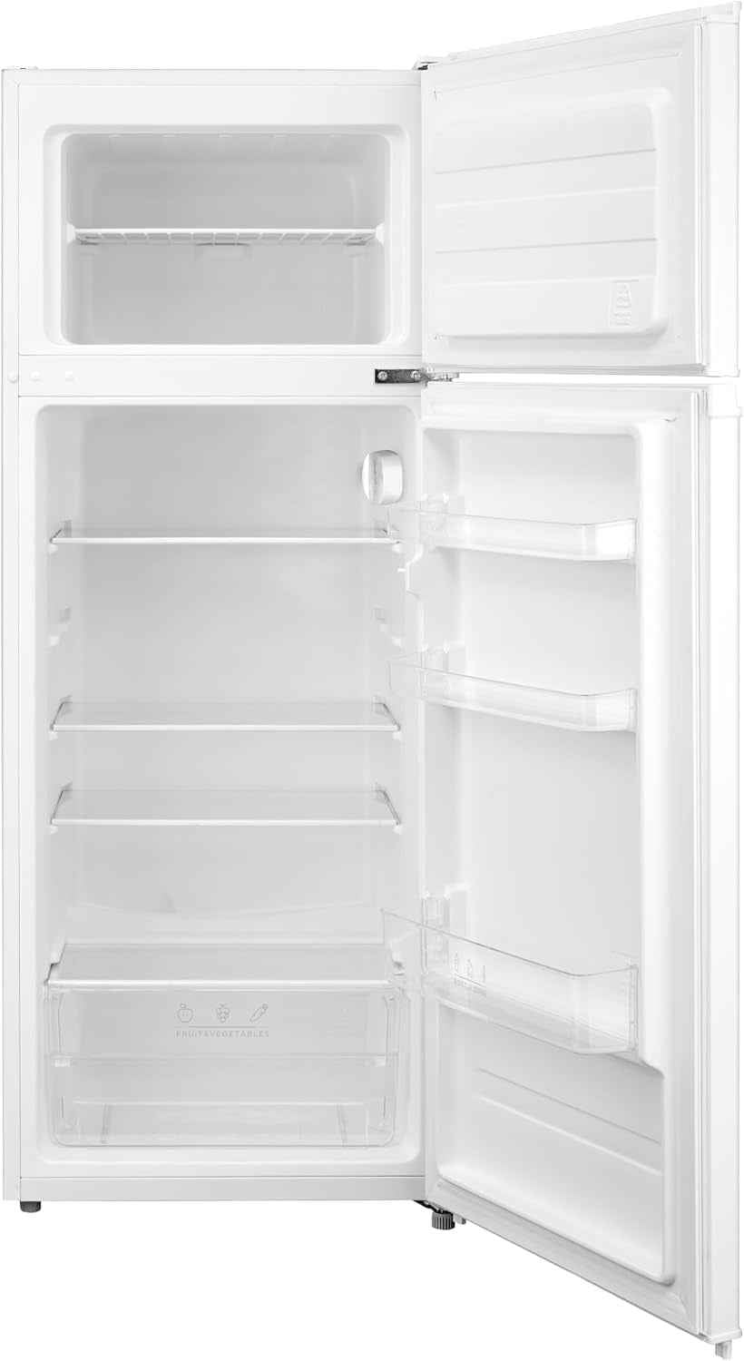 Réfrigérateur Combiné Bolero Coolmarket 2D 204 White E, 204L, 143 Cm De Hauteur, 55 Cm De Largeur, Classe E, Silencieux, Éclairage LED, Compresseur Inverter Plus, Technologie Cyclique, Blanc