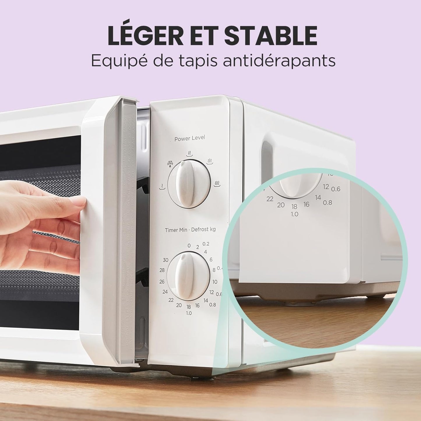 ' Micro-Ondes Onduleur CMO-MP012OC(WH), 700W De Puissance, 5 Niveaux De Puissance, Décongélation, Minuterie De 30 Minutes, 19L, Blanc