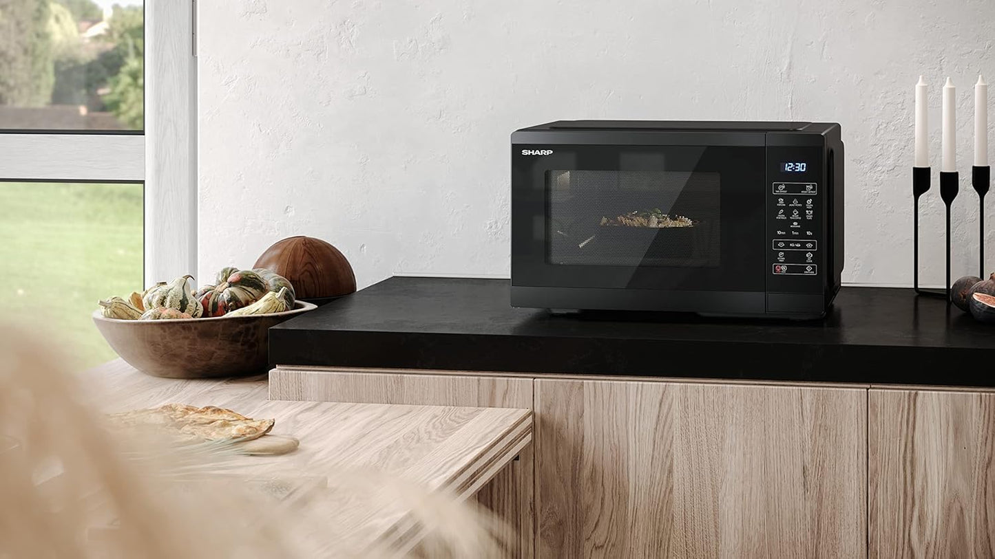 YC-MS252AE-B, Four Micro-Ondes 25 Litres, Solo, Numérique, Noir