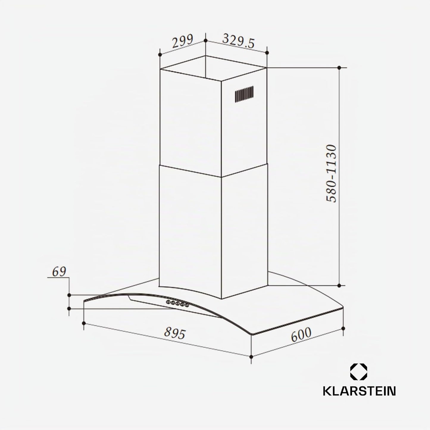 Hotte Aspirante 90 Cm, Hotte Aspirante Silencieuse, De Cuisine 90Cm Avec Lampes LED, Débit D'Air Puissant De 600 M³/H, Avec Évacuation, Filtre À Graisse En Aluminium