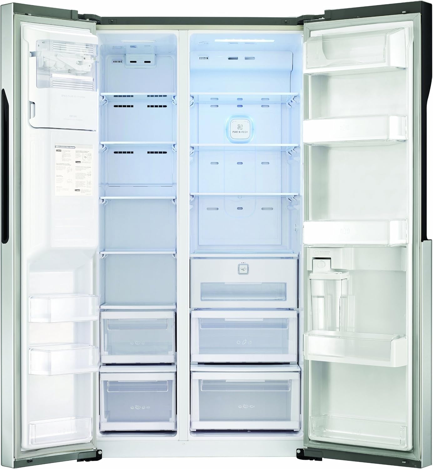 GS 9366 Neqz Side by Side Réfrigérateur/Congélateur (A + +, Kühlen 405 L, Gefrieren 209 L, Nofrost, De Glace Et Distributeur D'Eau) Gris