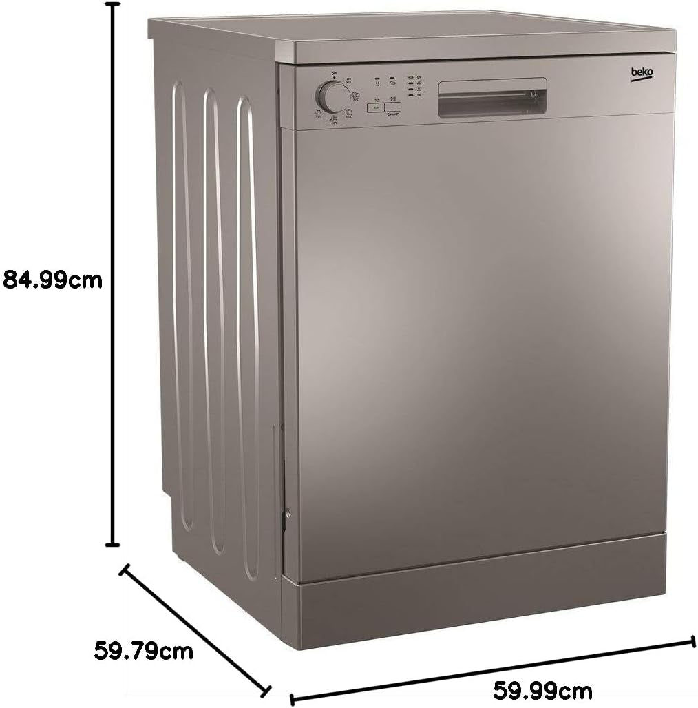 Beko DFN05311S Lave-Vaisselle Autonome 13 Places A+ - Lave-Vaisselles (Autonome, Argent, Taille Maximum (60 Cm), Argent, Argent, Boutons, Rotatif)