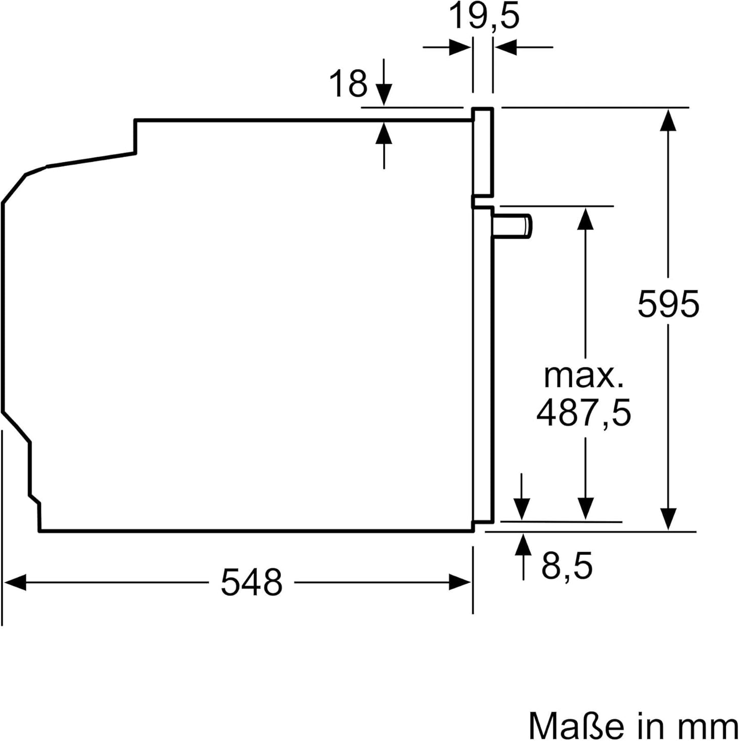 NEFF N 30 B2CCJ7HK0 Einbaubackofen, 59,5 Cm Breit, 71 L, Pyrolyse-Selbstreinigung, Mit Teleskopauszug, Mit Stoppfunktion, Circotherm, Schwarz