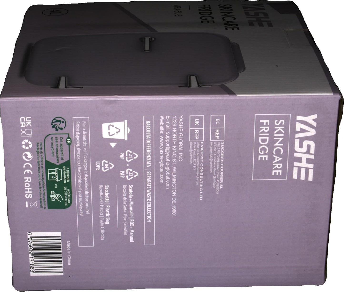 Mini Réfrigérateur 4 Litres Pour Cosmétiques, Boissons, 220 V AC/12 V DC, Thermoélectrique Refroidissement Et Réchauffement, Petit Réfrigérateur Pour Chambre À Coucher, Bureau, Dortoir, Voiture