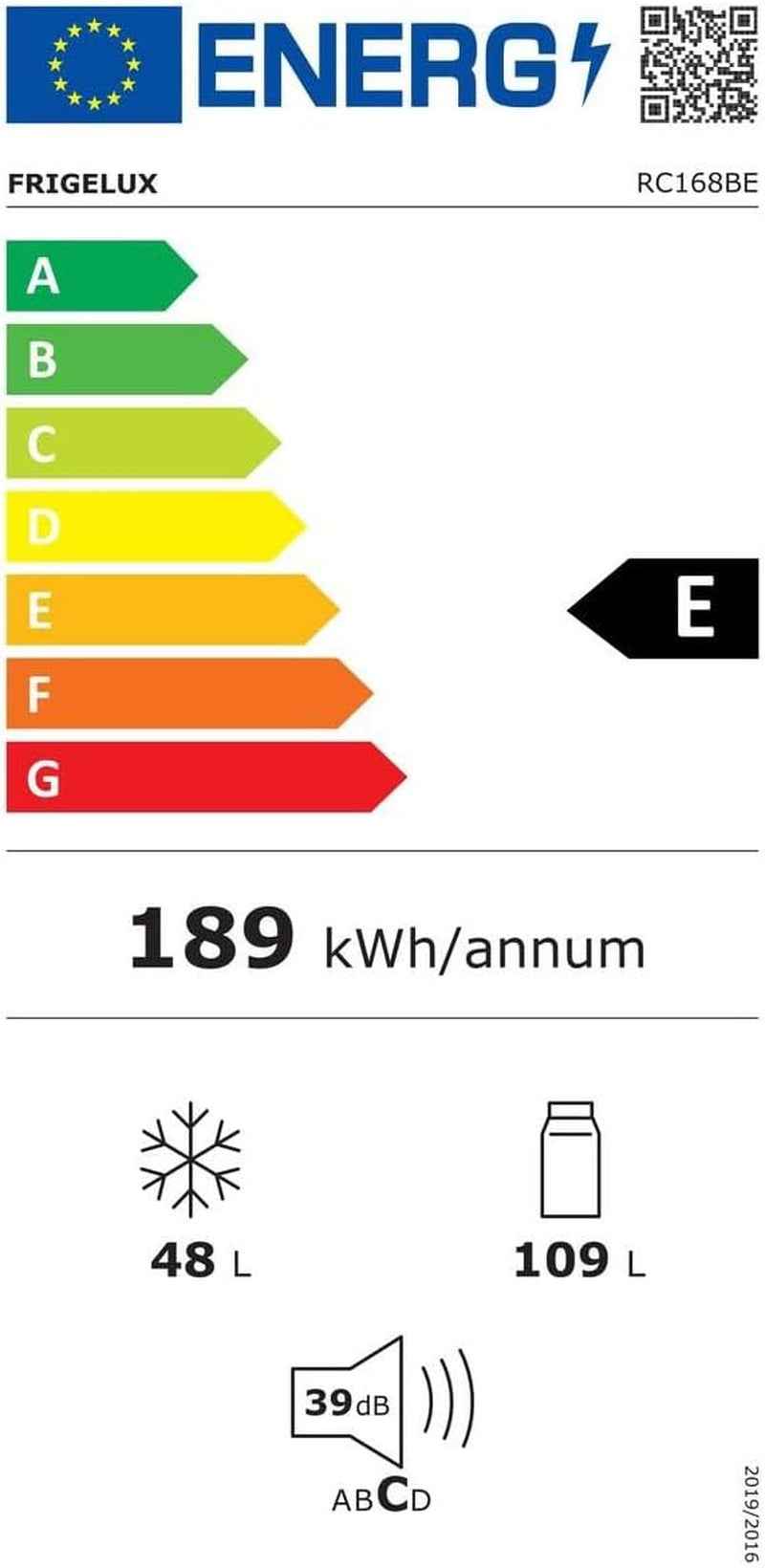 Réfrigérateur Combiné Noir RC168NE 157L
