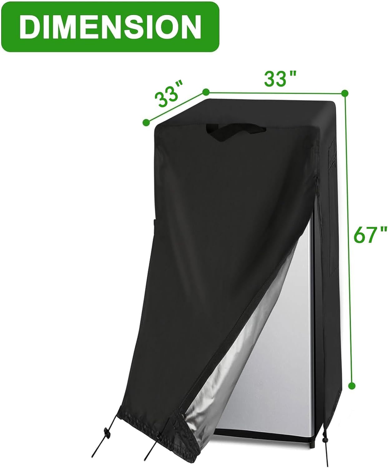Guisong Housse Imperméable Et Anti-Poussière Pour Protéger Les Congélateurs Verticaux/Réfrigérateur À Boissons - Convient Pour Les Grandes Pièces Froides (83 X 83 X 170 Cm (L X P X H)