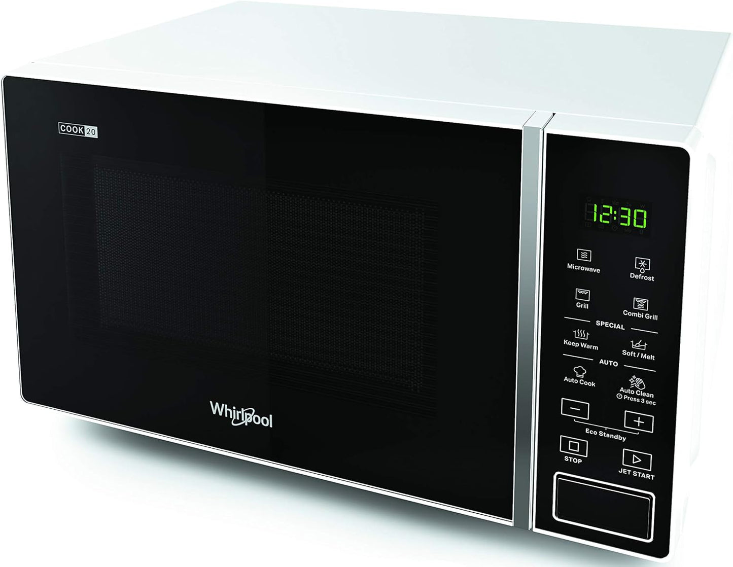 Whirlpool MWP 203 W Four À Micro-Ondes + Grill, 20 Litres, Blanc, Avec Grille Haute