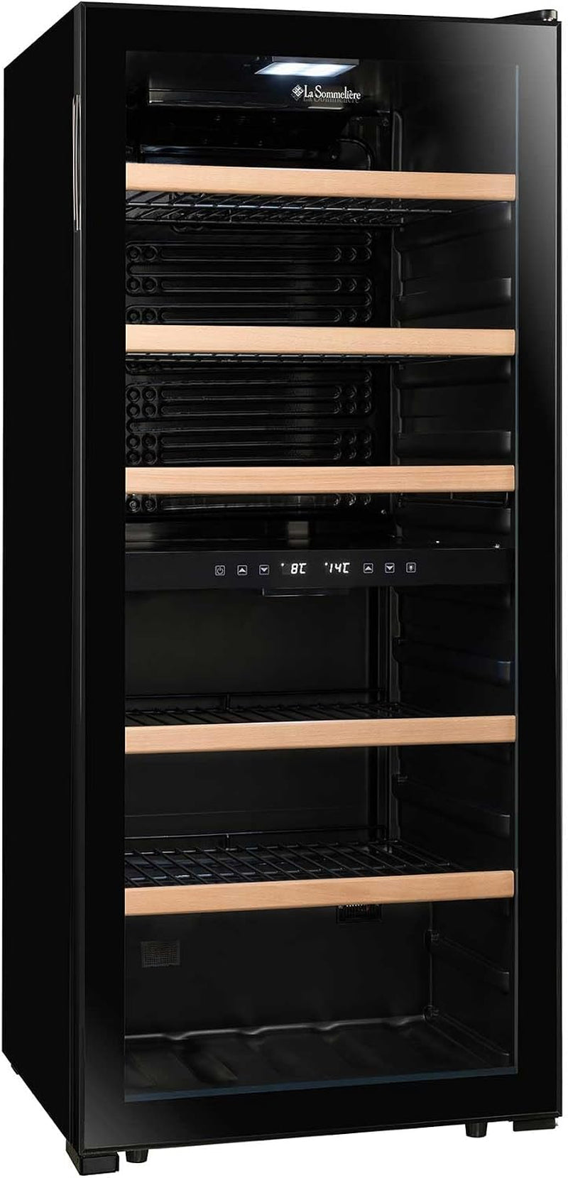 Cave De Mise À Température Double Zone LS102DZBLACK 102 Bouteilles