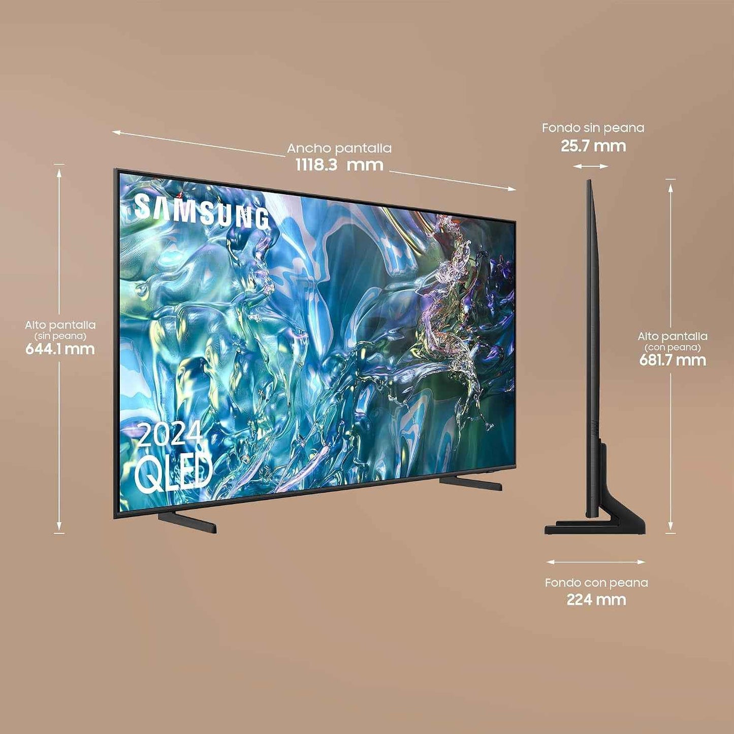 TV QLED 4K 2024 50Q60D Smart TV De 50" Avec plus D'1 Milliard De Couleurs, Couleurs Certifiées, Le Meilleur Smart TV Et Contrôlez Votre Maison Avec Smartthings