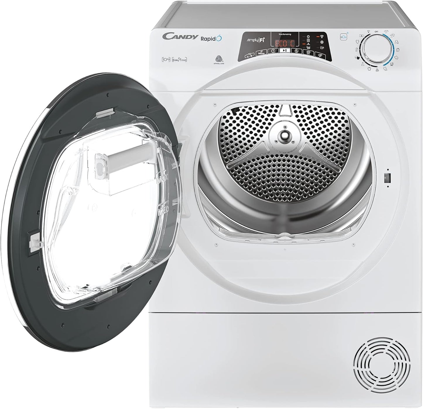 Rapidó, ROE H10A2TCEX-S, Sèche-Linge À Condensation, 10 Kg, Pompe À Chaleur, Écran Smart Text, Wifi, App Hon, 7 Cycles Rapides, Tiroir À Condensation, 5 L, Anti-Rides, Démarrage 24H, Classe A++,
