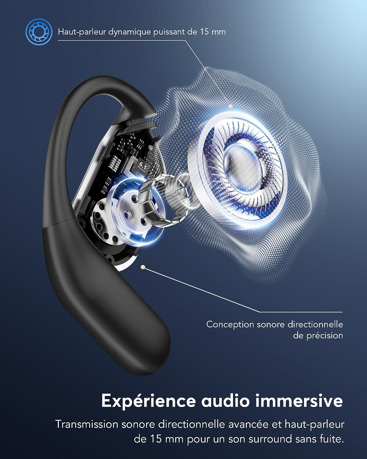 AI Écouteurs Traduction Instantanée 198 Langues 80H Bluetooth 6.1 | Oreillette Traducteur 8 Modes Affaires Voyage Étude, Noir