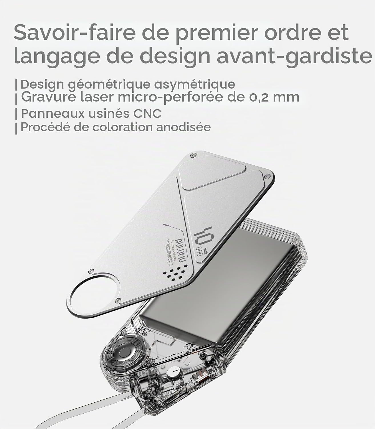 M10 Batterie Externe Magsafe, 10000Mah Chargeur Portable | Câble Rétractable Intégré Batterie Externe Magnétique | Compatible Avec Iphone 17/16, Macbook, Samsung, Apple Watch, Etc