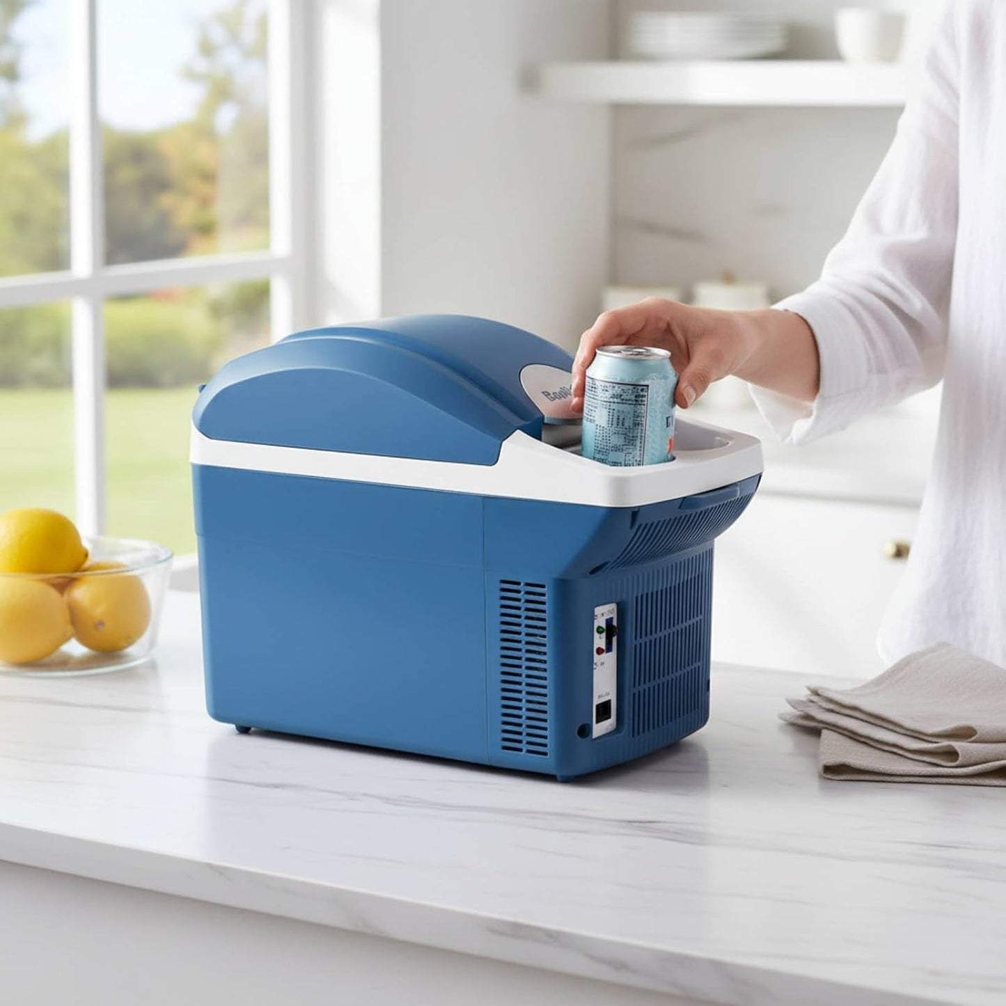 Réfrigérateur Voiture, Glacière Électrique, Mini Congélateur Compresseur | Double Alimentation Glacière Et Compact Réfrigérateur Portable Pour Camping, 8 Litres, Modèle Numérique 12V/24V/220V
