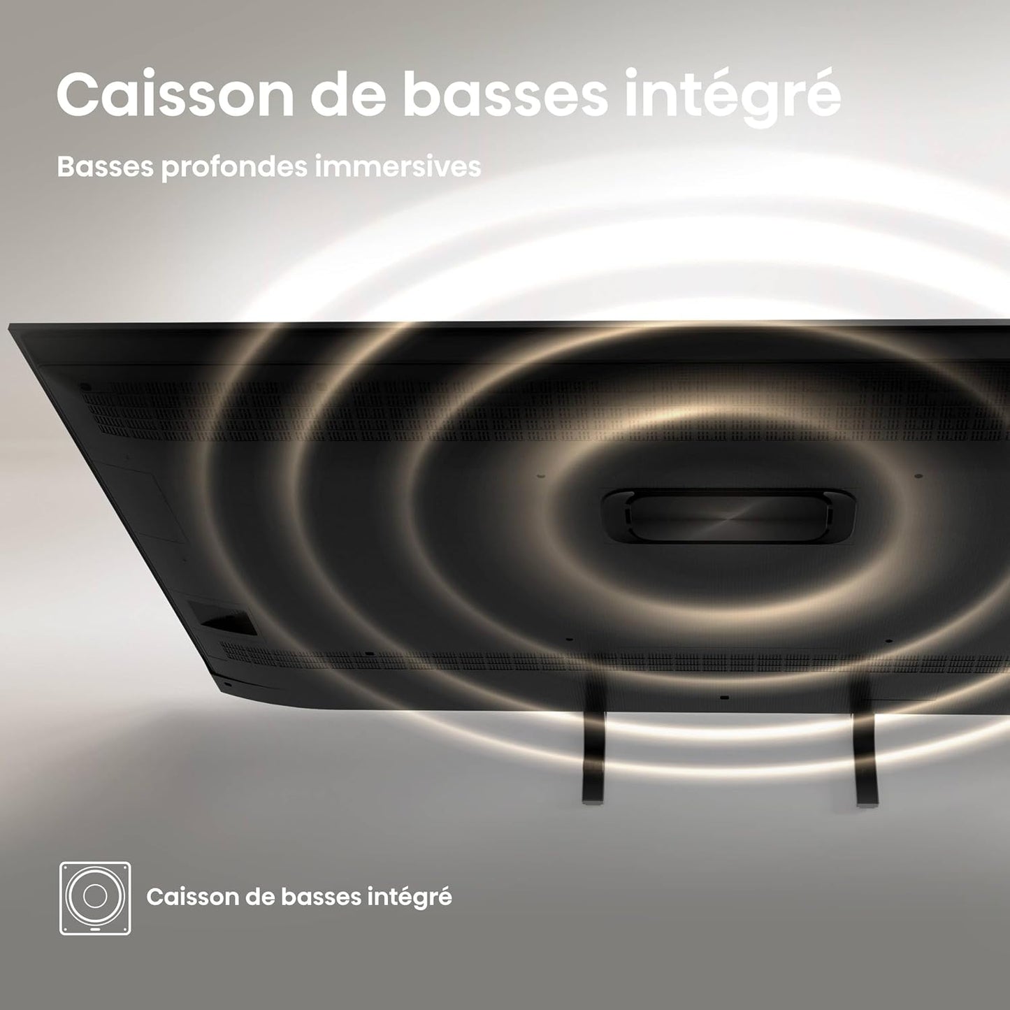 Hisense 65A7Q - Smart TV 65" (164 Cm) QLED 4K 2025, Dolby Vision & Atmos, Caisson De Basses Intégré, HDMI 2.1, Game Mode Plus, Alexa, Noir