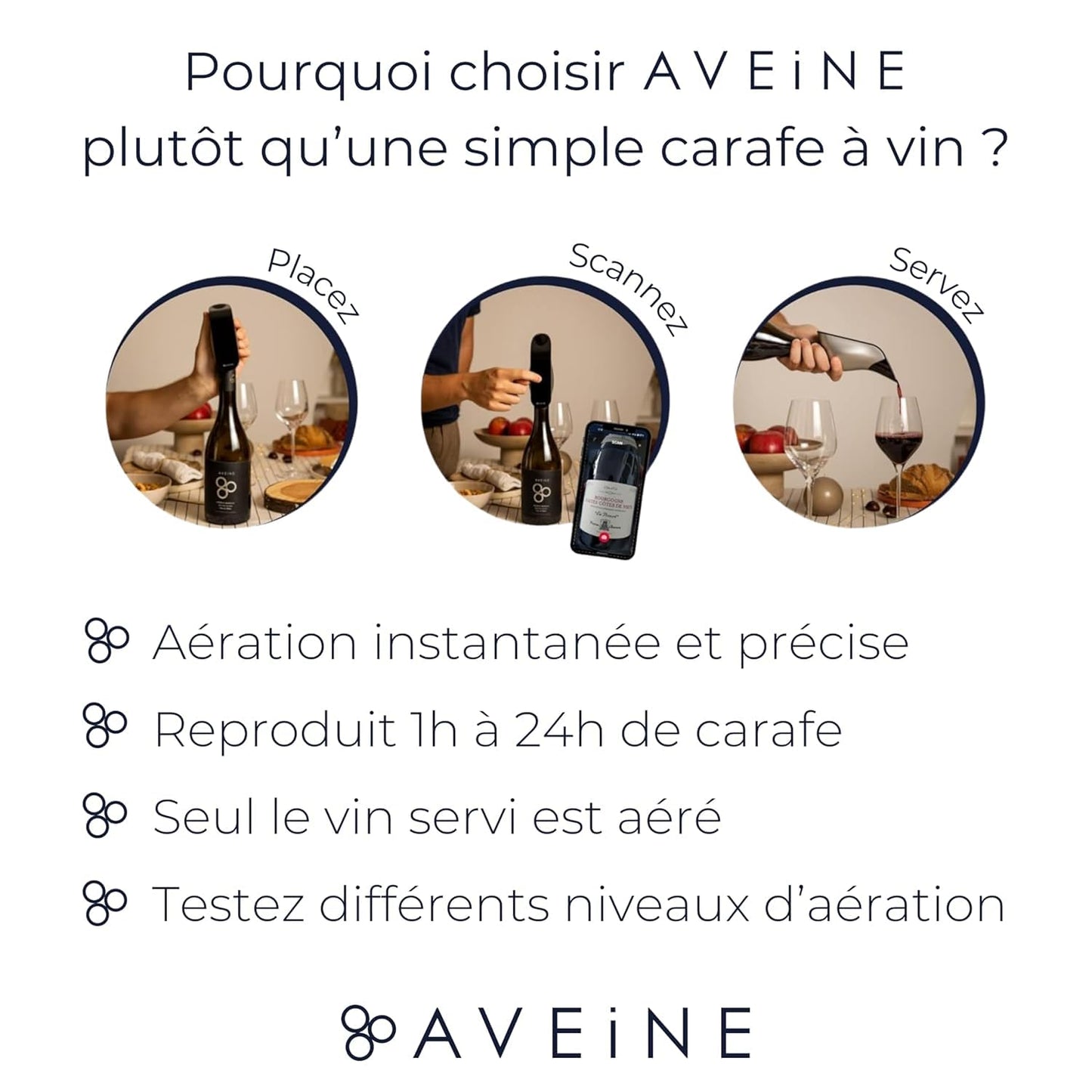 Aérateur De Vin Instantané Électrique - Décanteur De Vin Avec Aération Précise Pour Sublimer Vos Cépages - Technologie Innovante Pour Une Dégustation Parfaite - Compatible Toutes Bouteilles