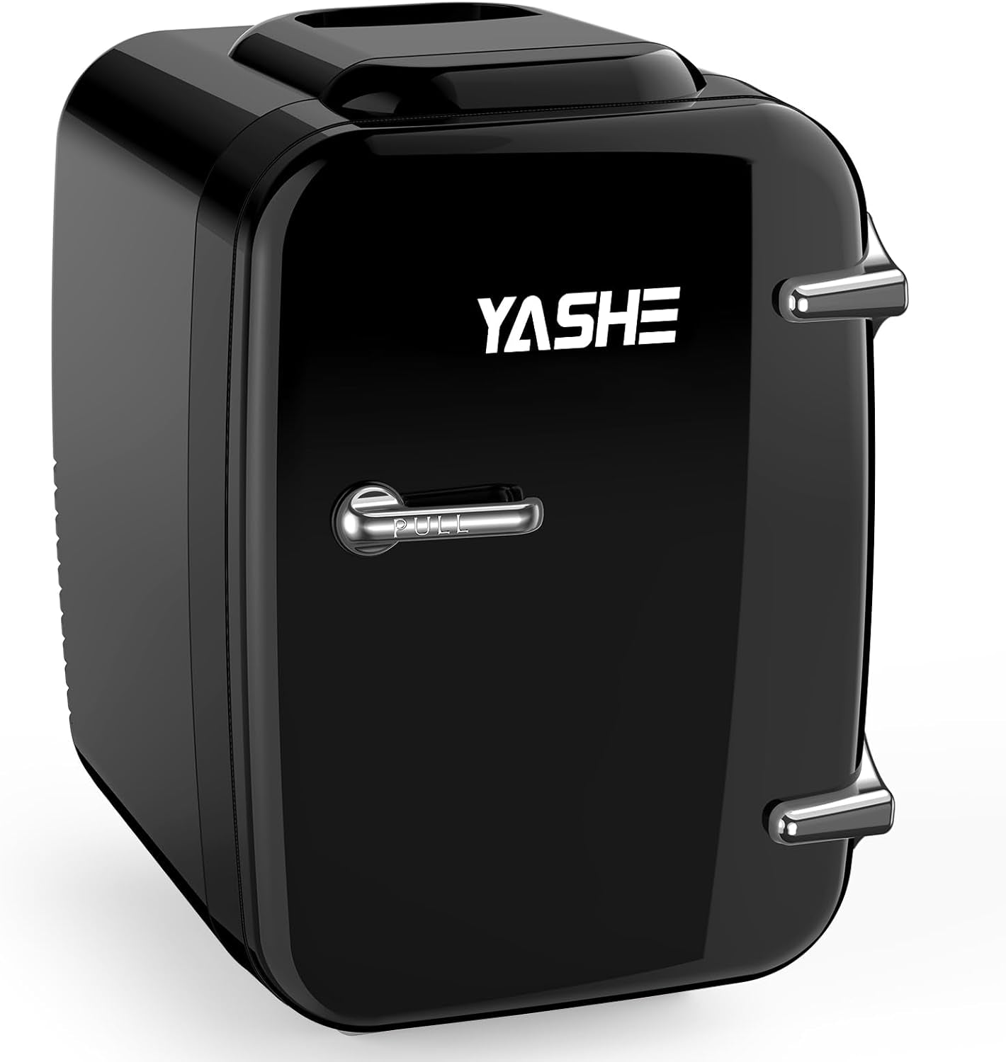 Mini Frigo De Chambre, 4 Litres/ 6 Canettes, Petit Frigo Thermoélectrique CA/CC Pour Boissons, Nourriture, Beauté, Bureau, Dortoir, Voiture, Noir