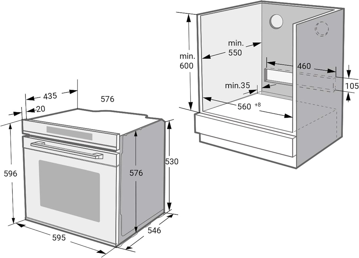 KKT Kolbe/Premium-Four Encastré 60Cm / 72L / 2,9Kw / Catalyse/Nettoyage À La Vapeur/Fonction Pizza/Air Chaud / EB8017ED