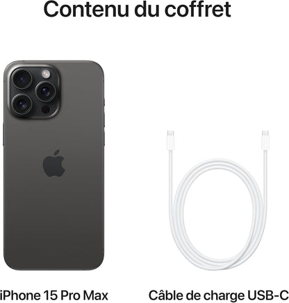 Iphone 15 Pro Max (256 Go) - Titane Noir
