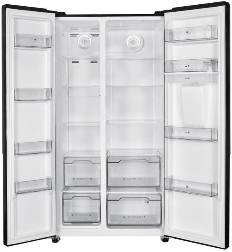Réfrigérateur Américain CONTINENTAL EDISON - CERA532NFB - Total No Frost- 529L - L90 Cm Xh177 Cm - Moteur Inverter -Noir