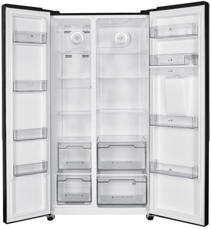 Réfrigérateur Américain CONTINENTAL EDISON - CERA532NFB - Total No Frost- 529L - L90 Cm Xh177 Cm - Moteur Inverter -Noir