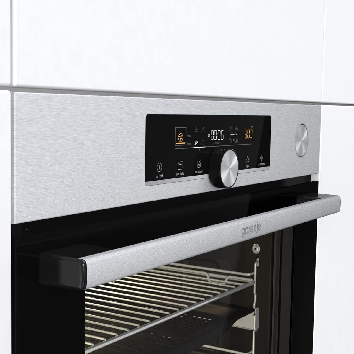 738599 Optibake Advanced BSA 6747 A04X Four Encastrable / 77 L/Air Chaud/Autobake/Commande Tactile/Thermomètre De Cuisson/Gentleclose & Open/Steam Assist/Step Bake/Pizzamode
