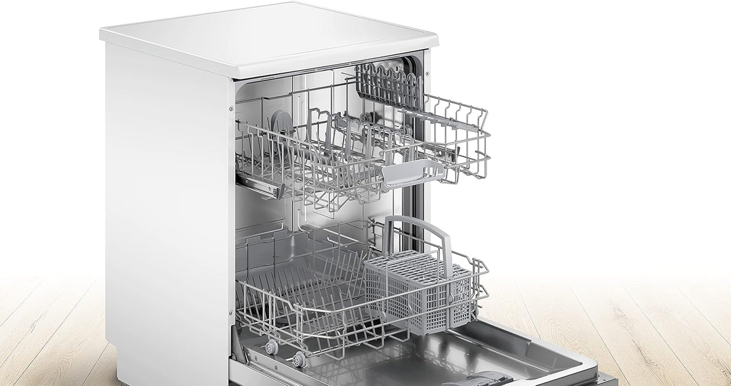 SMS2ITW12E - Série 2, Lave-Vaisselle Pose Libre - 60Cm - Home Connect - 12 Couverts - Moteur Ecosilence - Blanc