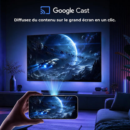 TV 55 Pouces 4K UHD Smart TV, Google TV Avec Cast Intégré, Dolby Vision Et Atmos, HDR 10, MEMC Pour Des Images plus Fluides