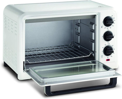 Four Optimo 19 L, Cuisson Pain, Pizza, Tartes, Gâteaux, Pâtisseries, 6 Modes De Cuisson, Chaleur Traditionnelle, Blanc OX441110