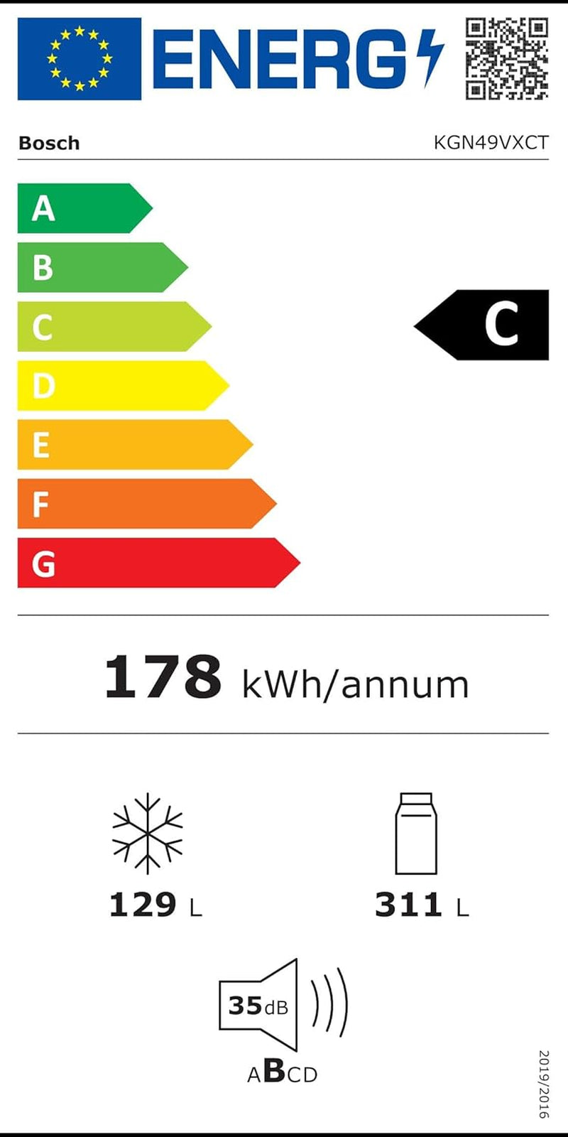 Réfrigérateur Série 4 C Inox, 440 L, Acier Inoxydable
