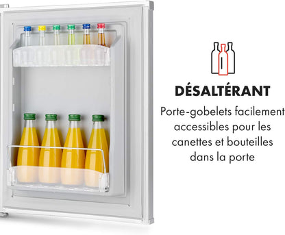 Petit Frigo De Chambre De 40L Pour Snacks Et Boissons, Frigo Top Silencieux, Mini Bar, Réfrigérateur Camping, Frigo Cosmetique, Refrigerateur Avec Étagères Réglables, 5-15°C