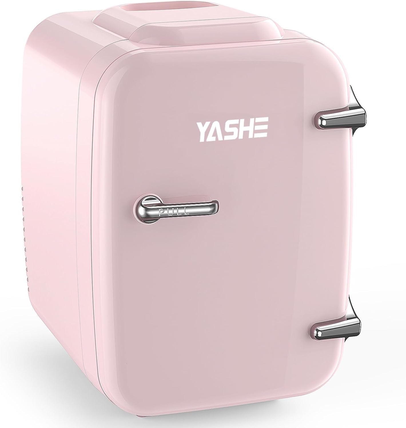 Mini Frigo De Chambre, 4 Litres Frigo Cosmetique, Petit Frigo Thermoélectrique CA/CC Pour Boissons, Nourriture, Beauté, Bureau, Dortoir, Voiture, Rose