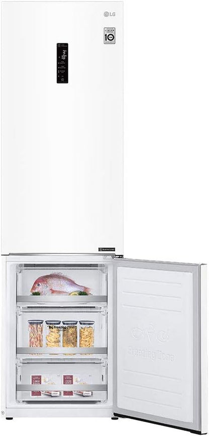 GBB72SWDMN Réfrigérateur Combi No Frost 203 Cm Avec Congélateur, Compresseur Smart Inverter, 384 Litres Blanc