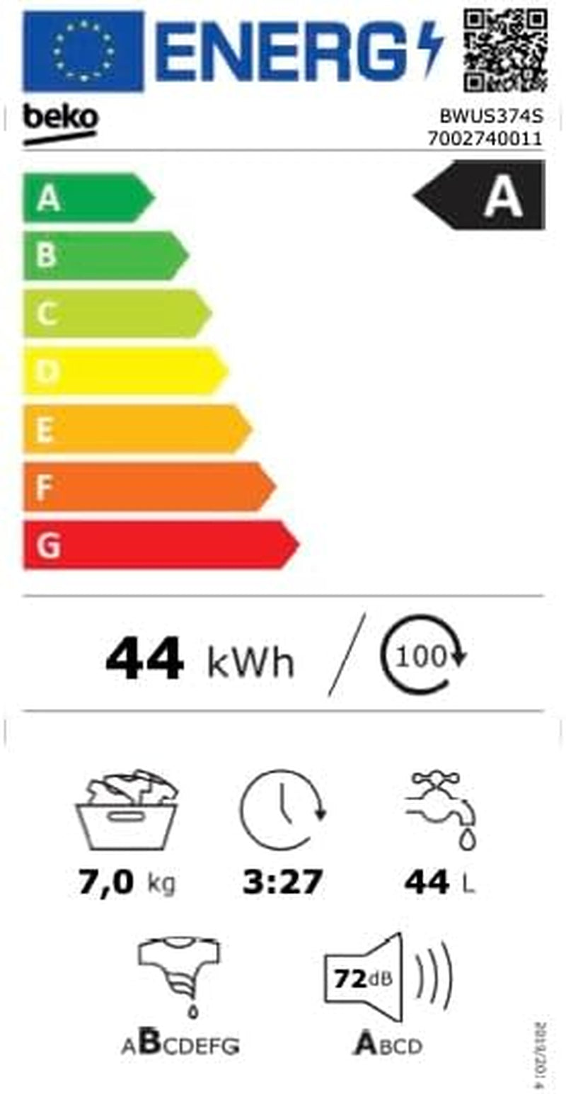 Lavatrice Libera Installazione Beko BWUS374S Slim